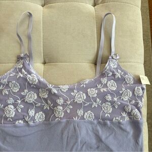 🎾Lavender Floral Lace Camisole & Shorts